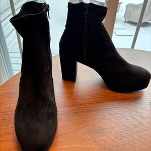 Elegant Black Heeled Boots